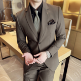 酒店景2025春季新款西服套装男士三件套结婚A311-SJT9002-P285，男装西服，电商A311