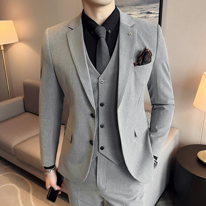 2025秋季新西装套装修身休闲商务大码工西服男士礼服SJT9889-P265图片