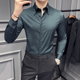 2025春秋季青年大领衬衫男长袖商务休闲衬衣A311-CS3034-P68，男装衬衫，电商A311