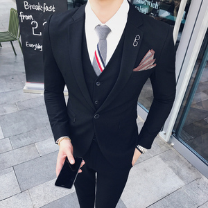 西服套装男士三件套韩版修身发型师正装职业 SJT9821-P265图片