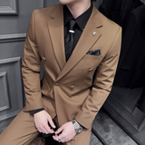 木框景2025春季套装修身休闲商务大码男士礼服A311-SJT9001-P285，男装西服套装，电商A311