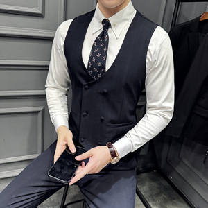 2025秋季新款男士马甲套工作服职业装少爷马夹A311-MJT9997-P130图片