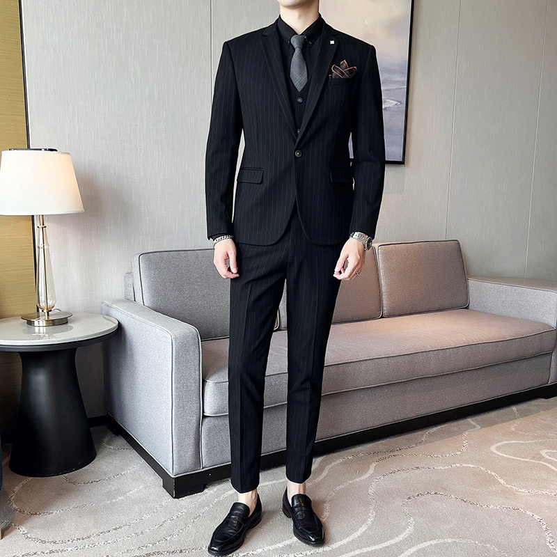 酒店景2025春季套装修身休闲商务大码西服A311-SJT9961-P285,男装西服,电商A311