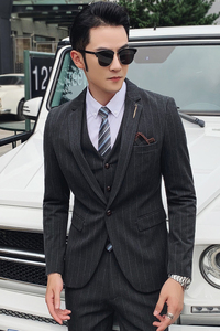 秋冬主推款西服套装男士西装三件套绅士男装西装 SJT9823-P265图片