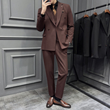 木框景2025秋季套装修身休闲商务大码男士礼服A311-SJT9014-P290，男装西服套装，电商A311