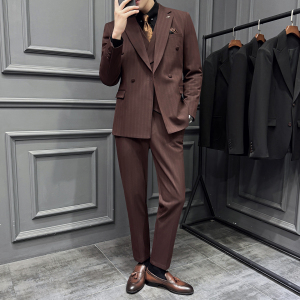 木框景 2025秋季套装修身休闲商务大码男士礼服A311-SJT9014-P290图片