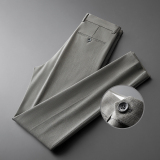 2025新款条纹男士修身西裤休闲裤大码西裤职业商务裤DK9962-P75，男装西裤，电商A311