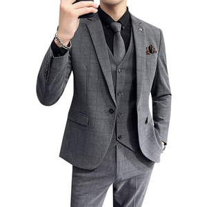 2025秋季新西装套装修身休闲商务大码工西服男士礼服SJT9963-P285图片