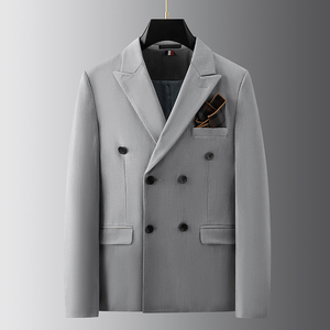 2025秋季西装便西修身休闲商务大码工西服男士礼服 DX6833-P140图片