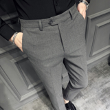 23春季条纹商务男士休闲裤修身长裤子大码西裤A311-DK9973-P75，男装西裤，电商A311