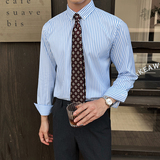 2025秋冬新款男士长袖衬衫商务寸衫条纹衬衫A311-CSX23-P38，男装衬衫，电商A311