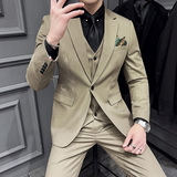 2024春季新西装套装修身休闲商务大码工西服男A311-SJT9991-P285，男装西服套装，电商A311