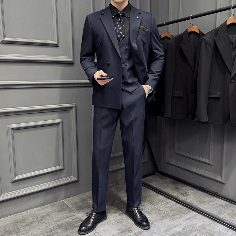 木框景2025春季套装修身休闲商务大码男士礼服A311-SJT9001-P285,男装西服套装,电商A311