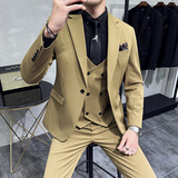 2025秋季新西装套装修身休闲商务大码工西服男士礼服SJT9981-P285，男装西服套装，电商A311