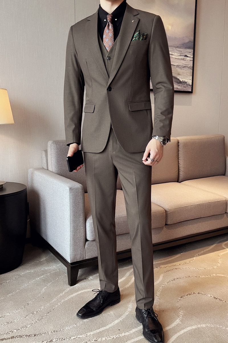 2025春季新西装套装修身休闲商务大码工西服男A311-SJT9991-P285,男装西服,电商A311