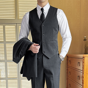 2024春季男士马甲套工作服职业装少爷男式马夹A311-MJT6888-P110图片