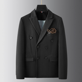 2025秋季西装便西修身休闲商务大码工西服男士礼服DX6833-P140，男装西服套装，电商A311