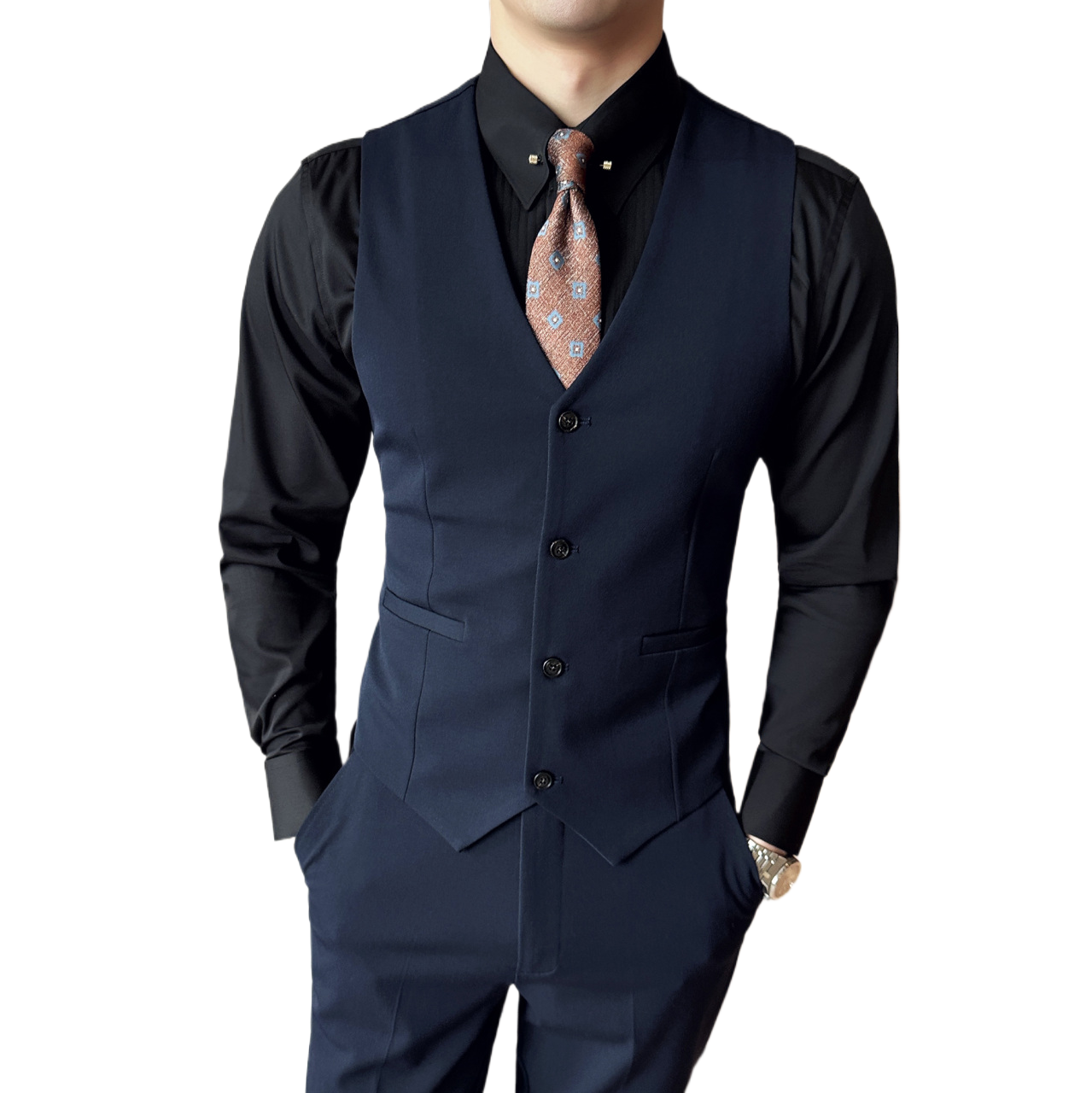 2024春季男士马甲套工作服职业装少爷马夹A311-MJT6888-P110,男装背心/马甲,电商A311