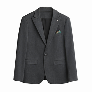 25春 平铺西装套装修身休闲商务大码工西服男士礼服SJT6888-P245图片