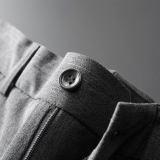 2025新款条纹男士修身西裤休闲裤大码西裤职业商务裤DK9852-P70，男装西裤，电商A311