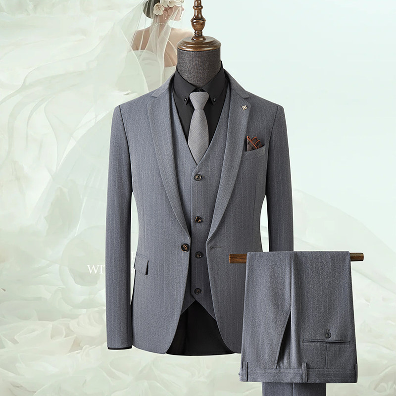2025秋冬季西装套装修身休闲商务大码工西服男士礼服SJT9961-P285,男装西服套装,电商A311