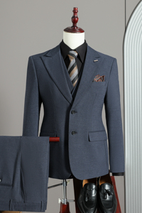 假模景 2026春季西服套装纯色大领休闲大码西服A311-SJT9023-P290图片