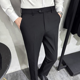 灰墙景2025春季新款裤子修身休闲西裤A311-DK9002-P75，男装西裤，电商A311