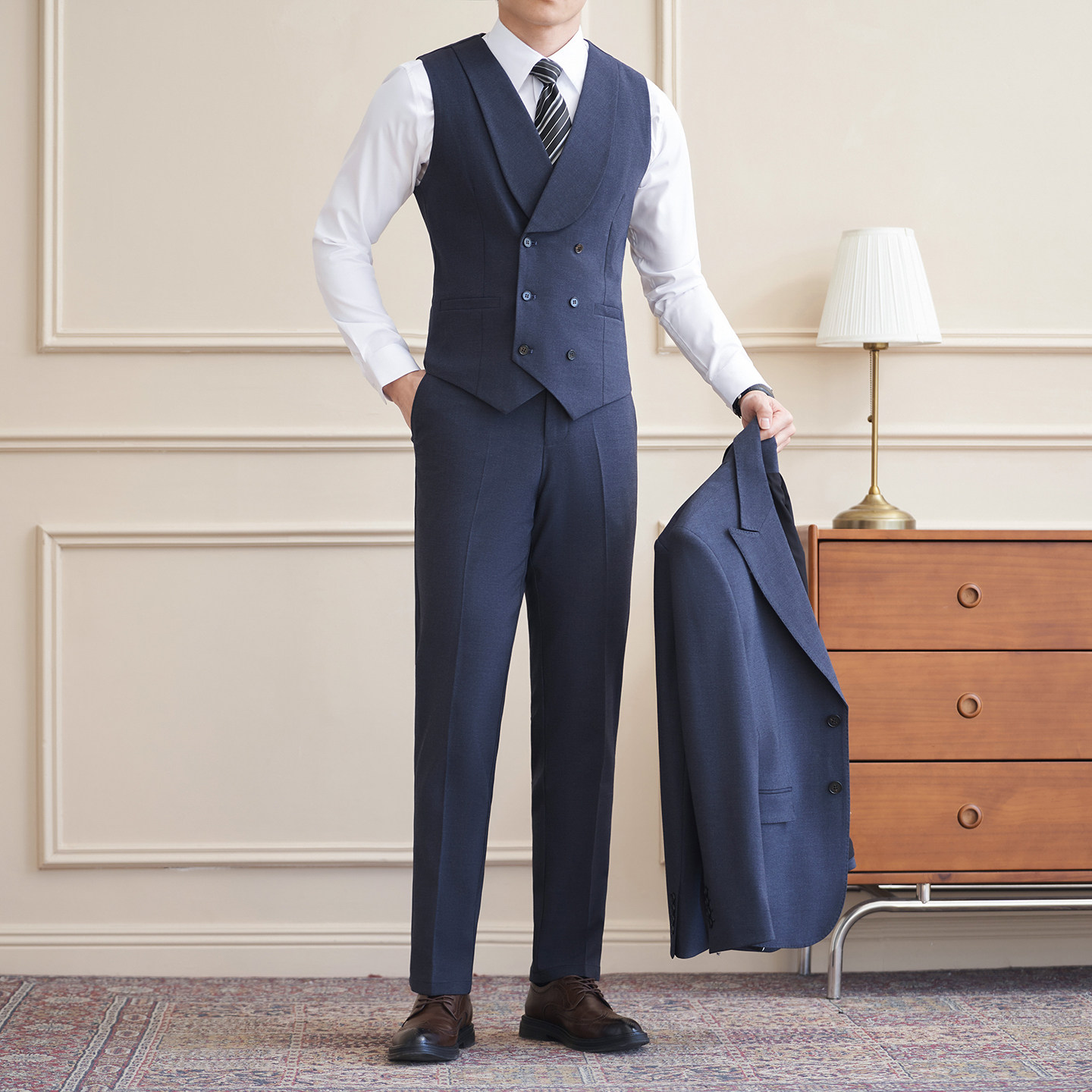 2026伴郎服兄弟装团西装马甲套春季礼服婚礼结婚MJT9023-P135，男装西服套装，电商A311