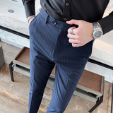 21休闲小脚西装长裤子男韩版修身垂感百搭商务正装西裤DK9902-P75，男装西服套装，电商A311