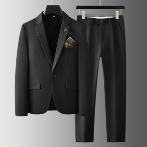 2025秋季新西装便西修身休闲商务大码工西服男士礼服LJT9825-P210