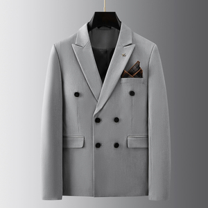2025秋季新西装便西修身休闲商务大码工西服男士礼服 DX9890-P140图片