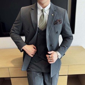 男士三件套结婚礼服休闲正装韩版修身英伦西服套装SJT9995-P285图片