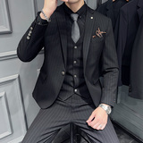 2025秋季新西装套装修身休闲商务大码工西服男士礼服SJT9961-P285，男装西服套装，电商A311