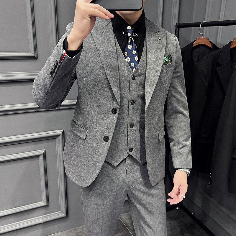 2025春季西装套装修身休闲商务大码工西服男士礼服SJT6889-P245,男装西服套装,电商A311