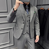 2025春季西装套装修身休闲商务大码工西服男士礼服SJT6889-P245，男装西服套装，电商A311