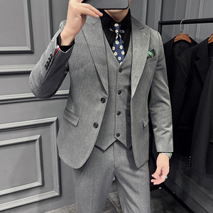 2025春季西装套装修身休闲商务大码工西服男士礼服SJT6889-P245图片