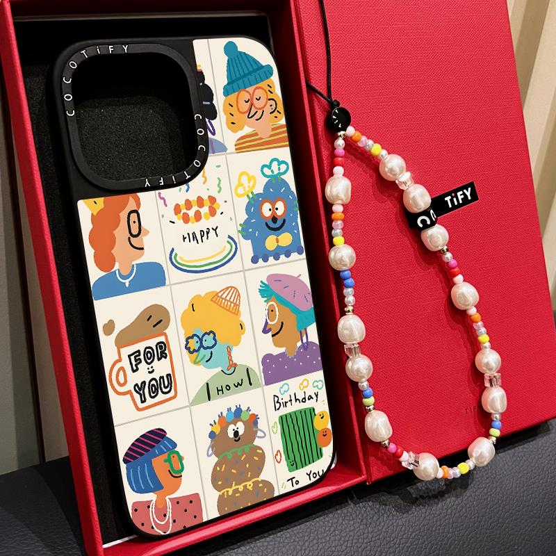 C家可爱九宫格人物头像小人贴纸适用iphone16pro17pro 手机壳15promax苹果14plus镜面MagSafe磁吸13卡通12女