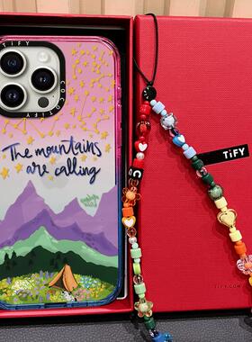 C家艺术家群山在呼唤我适用iphone15pro手机壳14promax苹果13/16/17透明亚克力12棉花糖色保护11新款plus