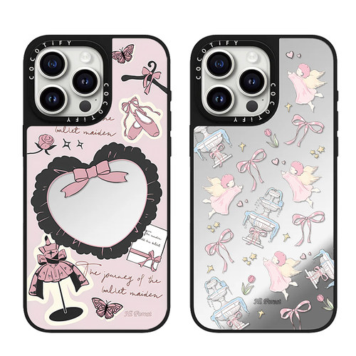 C家Hi Forest森林早报系列适用iphone15promax手机壳14pro苹果13镜面保护套12/16甜妹少女16pro网红17PROMAX