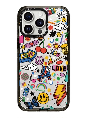 C家杨丞琳同款笑脸适用iphone15promax17pro 手机壳苹果14pro镜面保护套16/13/12磁吸MagSafe新款17女款日韩