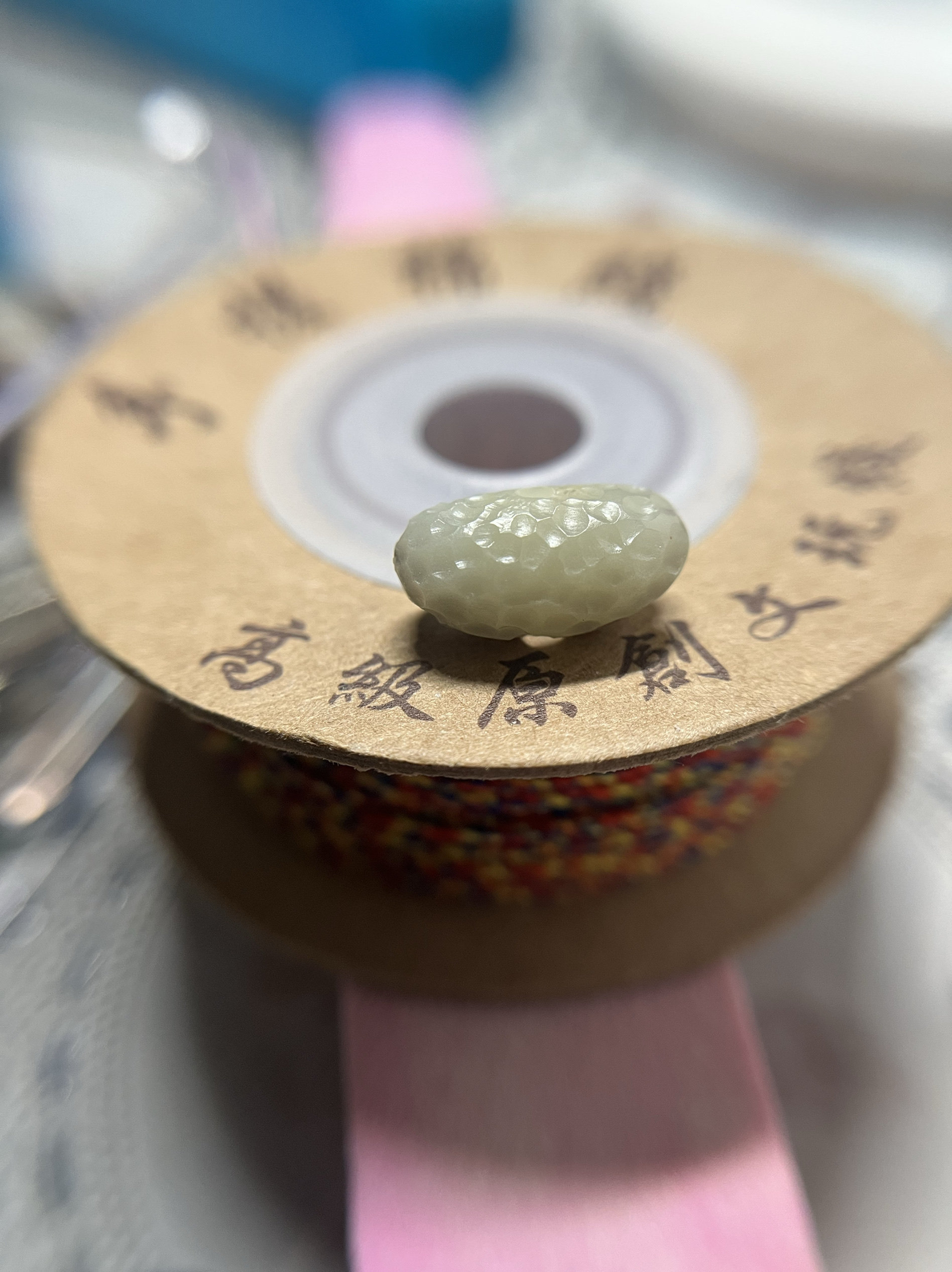 椰枣核三通卡子背云青稞纯天然纯手工打磨抛光文玩手串配饰可盘玩