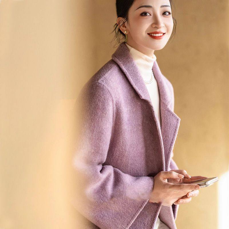 无双面羊毛呢子大衣女秋冬2024新款高级感超好看中长款毛呢外套
