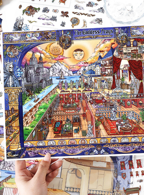 Infeel.me我的小屋22.0造景贴纸 神谕之境大版立体场景解压贴画