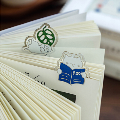数星星的猫金属书签卡片