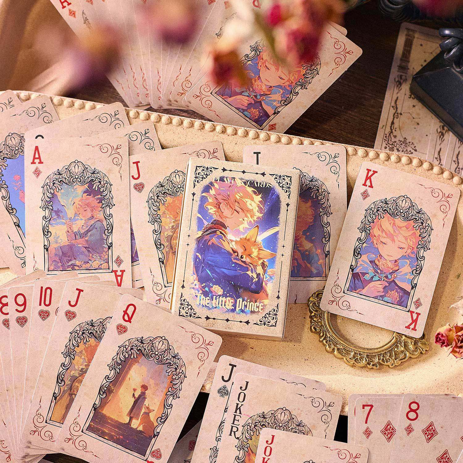 王子爱丽丝纸扑克牌复古插画旅行益智娱乐扑克游戏纸牌桌游道具,运动/瑜伽/健身/球迷用品,扑克,淘宝优惠券,粉丝福利购,淘宝优惠卷