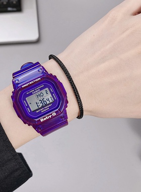 CASIO卡西欧BABY-G电子运动透明方形手表女BGD-560S-6/8 BGA-270S
