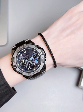 卡西欧g-steel蓝牙钢铁之心运动防水王一博手表男GST-B400BD-1a2