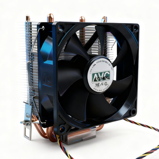 1155amd 机电脑CPU散热器1700 静音风扇 CPU散热器双铜管台式 AVC