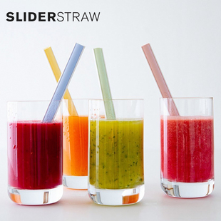 德国Sliderstraw可拆卸吸管重复使用透明环保食品级耐热宝宝便携