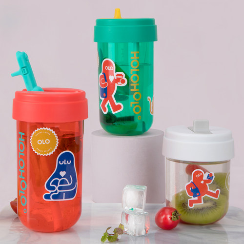 儿童tritan耐高温便携夏季吸管杯